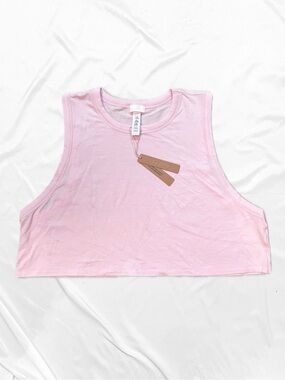 Skims Boyfriend Cropped Tank in Cherry Blossom • NWT
